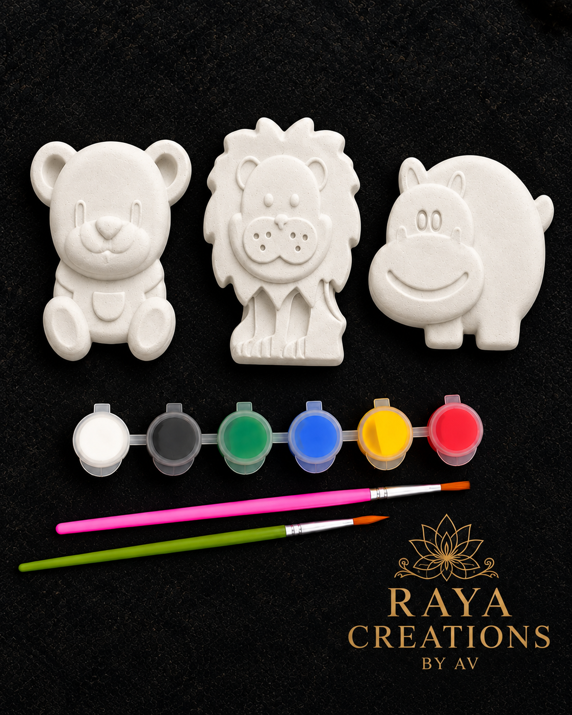 Kids Return Gifts 10 pcs LITTLE LION/HIPPO AND TEDDY Fridge magnets