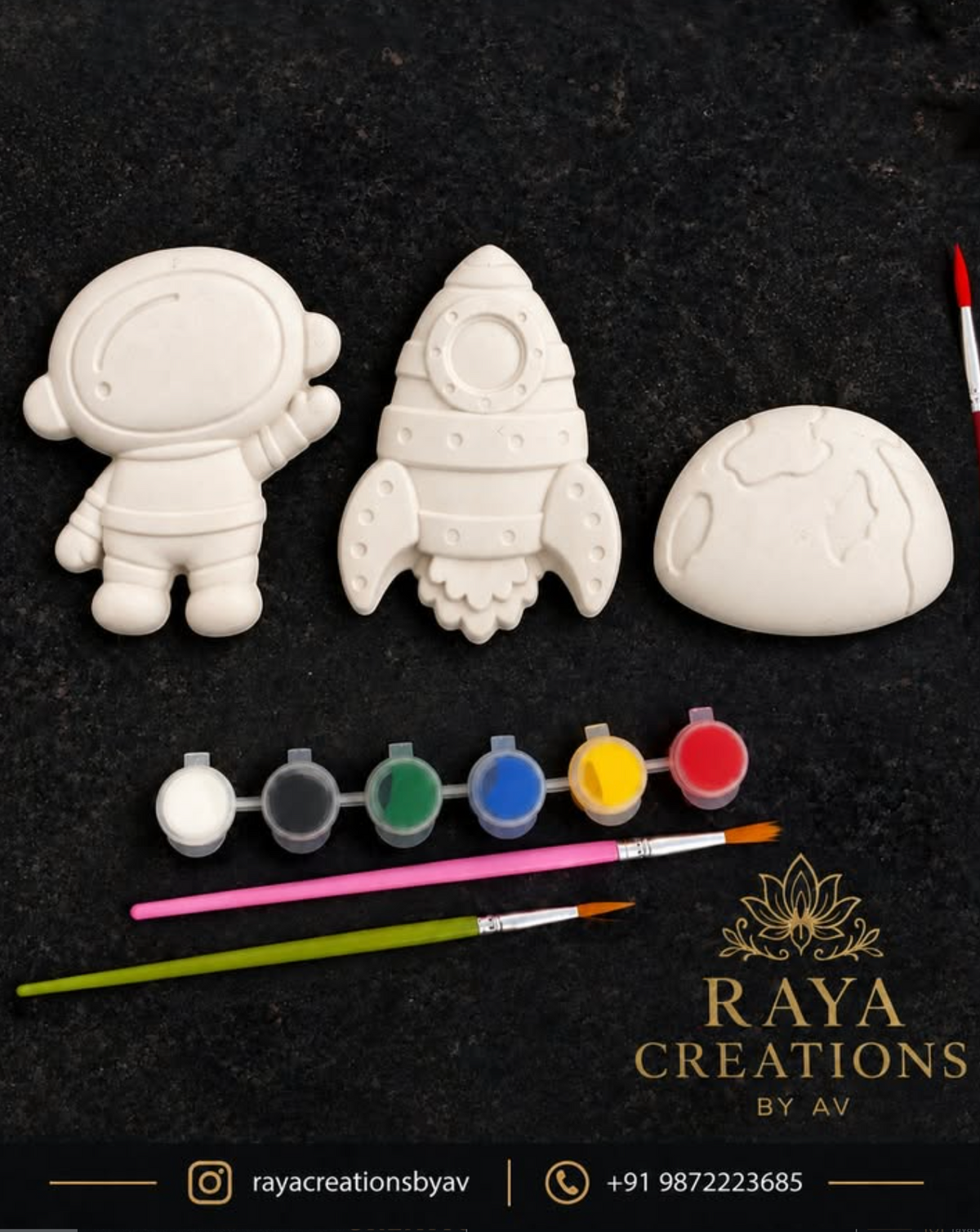 Kids Return Gifts 10 pcs Space theme art Fridge magnet kits