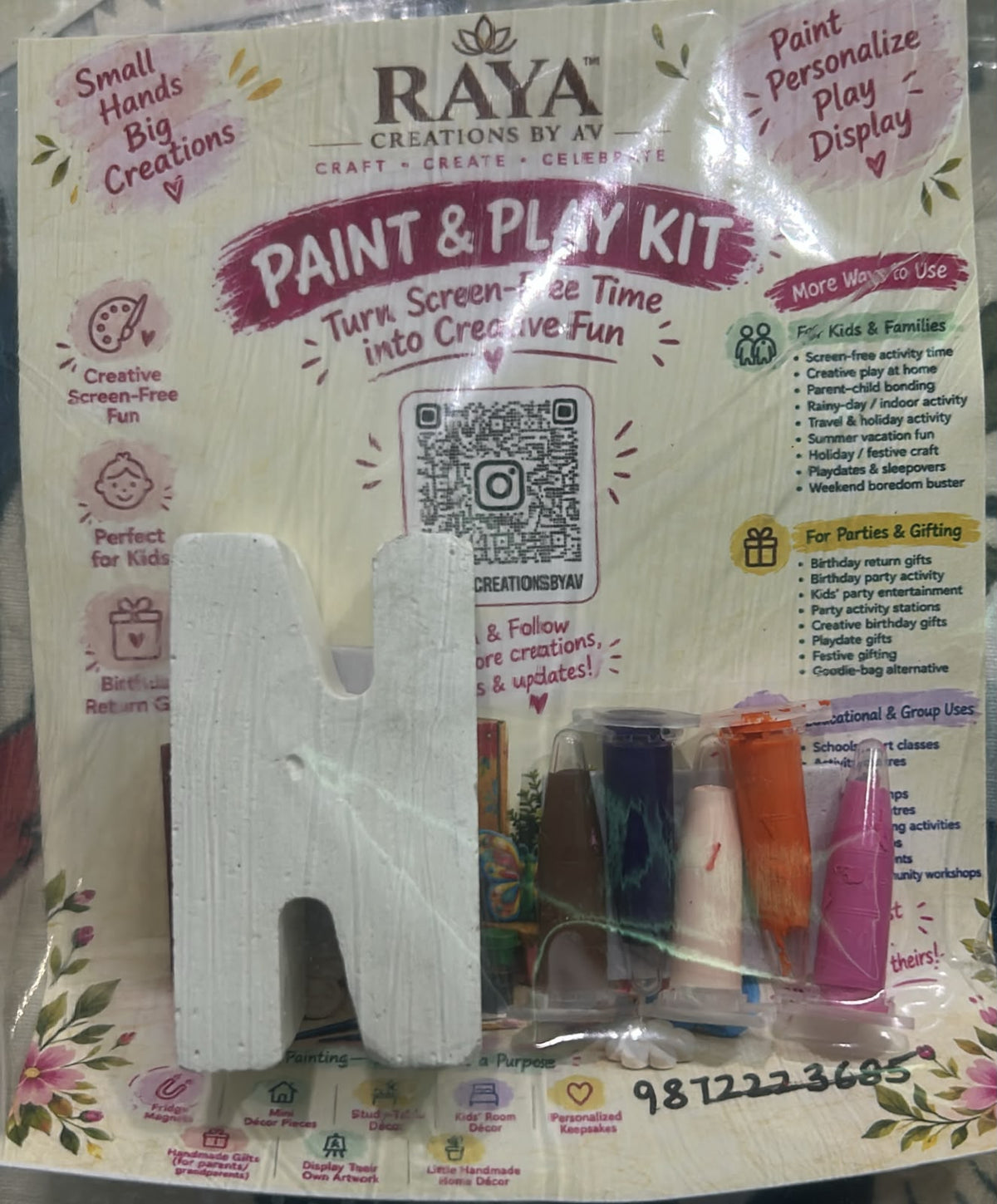DIY for Kids Alphabet kit Fridge magnets