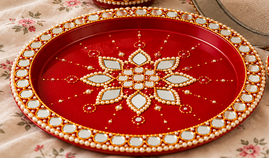 Mirror work thali